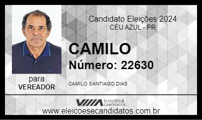 Candidato CAMILO 2024 - CÉU AZUL - Eleições