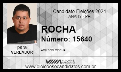 Candidato ROCHA 2024 - ANAHY - Eleições