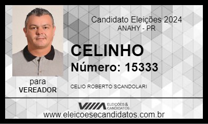 Candidato CELINHO 2024 - ANAHY - Eleições