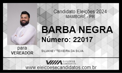 Candidato BARBA NEGRA 2024 - MAMBORÊ - Eleições