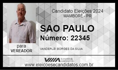 Candidato SAO PAULO 2024 - MAMBORÊ - Eleições