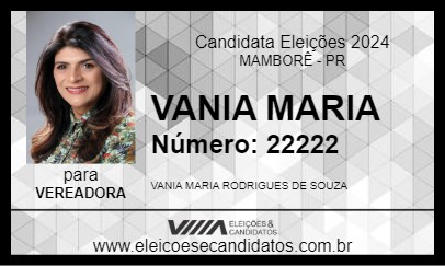 Candidato VANIA MARIA 2024 - MAMBORÊ - Eleições