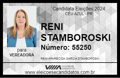 Candidato RENI STAMBOROSKI 2024 - CÉU AZUL - Eleições