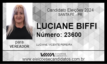 Candidato LUCIANE BIFFI 2024 - SANTA FÉ - Eleições