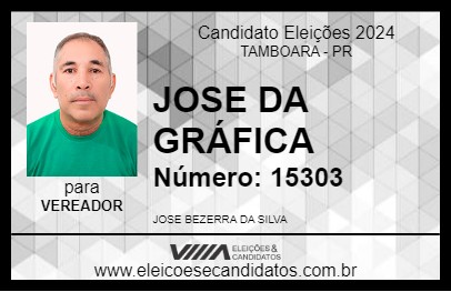 Candidato JOSE DA GRÁFICA 2024 - TAMBOARA - Eleições