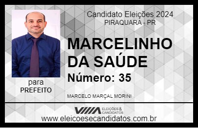 Candidato MARCELINHO DA SAÚDE 2024 - PIRAQUARA - Eleições