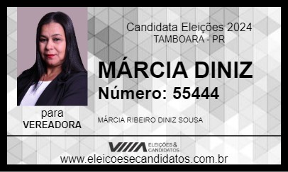 Candidato MÁRCIA DINIZ 2024 - TAMBOARA - Eleições