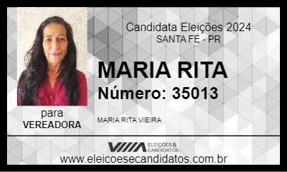 Candidato MARIA RITA 2024 - SANTA FÉ - Eleições