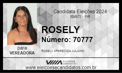 Candidato ROSELY 2024 - IBAITI - Eleições