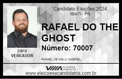 Candidato RAFAEL DO THE GHOST 2024 - IBAITI - Eleições