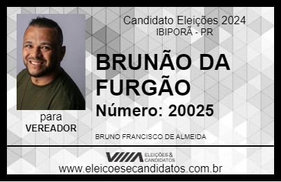 Candidato BRUNÃO DA FURGÃO 2024 - IBIPORÃ - Eleições