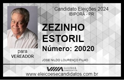 Candidato ZEZINHO ESTORIL 2024 - IBIPORÃ - Eleições