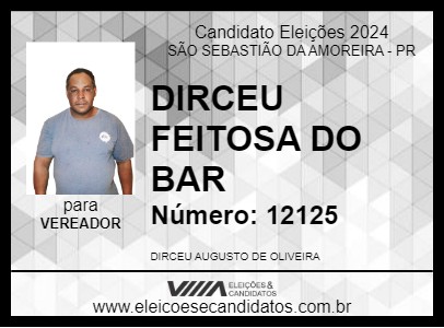 Candidato DIRCEU FEITOSA DO BAR 2024 - SÃO SEBASTIÃO DA AMOREIRA - Eleições