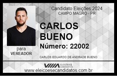 Candidato CARLOS BUENO 2024 - CAMPO MAGRO - Eleições