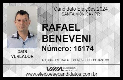 Candidato RAFAEL BENEVENI 2024 - SANTA MÔNICA - Eleições