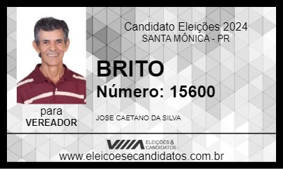 Candidato BRITO 2024 - SANTA MÔNICA - Eleições