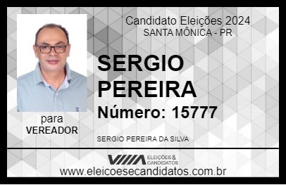 Candidato SERGIO PEREIRA 2024 - SANTA MÔNICA - Eleições