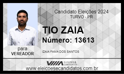 Candidato TIO ZAIA 2024 - TURVO - Eleições