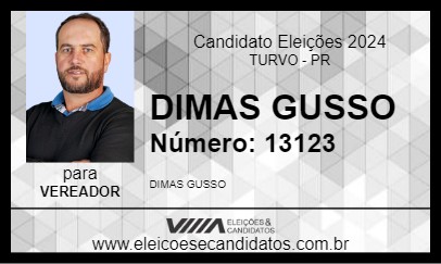 Candidato DIMAS GUSSO 2024 - TURVO - Eleições