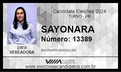 Candidato SAYONARA 2024 - TURVO - Eleições