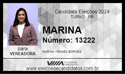 Candidato MARINA 2024 - TURVO - Eleições