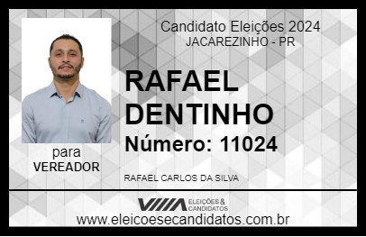 Candidato RAFAEL DENTINHO 2024 - JACAREZINHO - Eleições