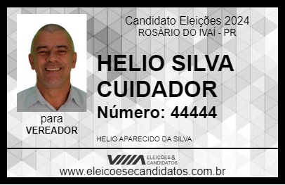 Candidato HELIO SILVA CUIDADOR 2024 - ROSÁRIO DO IVAÍ - Eleições