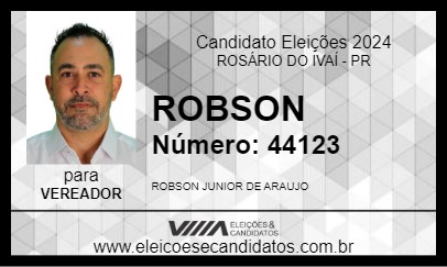 Candidato ROBSON 2024 - ROSÁRIO DO IVAÍ - Eleições