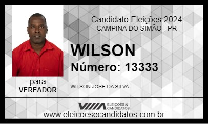 Candidato WILSON 2024 - CAMPINA DO SIMÃO - Eleições