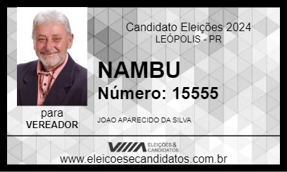 Candidato NAMBU 2024 - LEÓPOLIS - Eleições