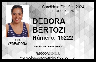 Candidato DEBORA BERTOZI 2024 - LEÓPOLIS - Eleições