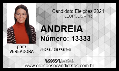 Candidato ANDREIA 2024 - LEÓPOLIS - Eleições