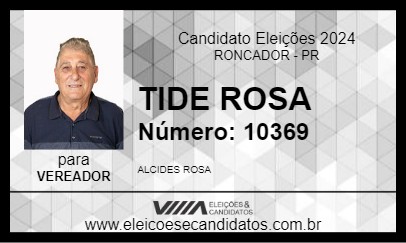 Candidato TIDE ROSA 2024 - RONCADOR - Eleições