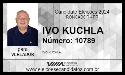 Candidato IVO KUCHLA 2024 - RONCADOR - Eleições