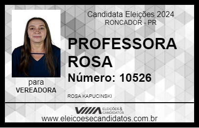 Candidato PROFESSORA ROSA 2024 - RONCADOR - Eleições