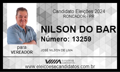 Candidato NILSON DO BAR 2024 - RONCADOR - Eleições