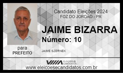 Candidato JAIME BIZARRA 2024 - FOZ DO JORDÃO - Eleições