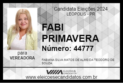 Candidato FABI PRIMAVERA 2024 - LEÓPOLIS - Eleições