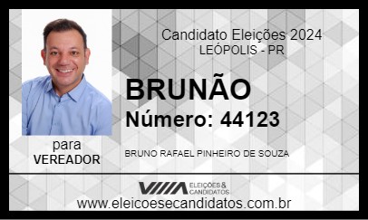 Candidato BRUNÃO 2024 - LEÓPOLIS - Eleições