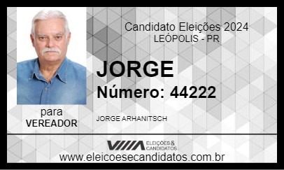 Candidato JORGE 2024 - LEÓPOLIS - Eleições