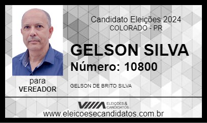 Candidato GELSON SILVA 2024 - COLORADO - Eleições