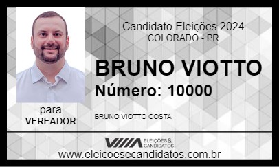 Candidato BRUNO VIOTTO 2024 - COLORADO - Eleições