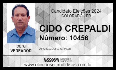 Candidato CIDO CREPALDI 2024 - COLORADO - Eleições