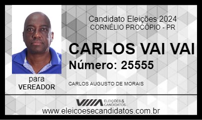 Candidato CARLOS VAI VAI 2024 - CORNÉLIO PROCÓPIO - Eleições