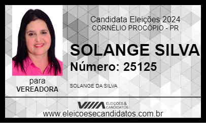 Candidato SOLANGE SILVA 2024 - CORNÉLIO PROCÓPIO - Eleições