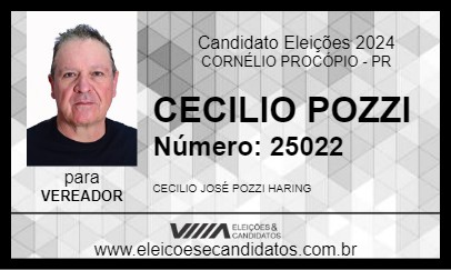 Candidato CECILIO POZZI 2024 - CORNÉLIO PROCÓPIO - Eleições