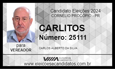 Candidato CARLOS CARLITOS 2024 - CORNÉLIO PROCÓPIO - Eleições