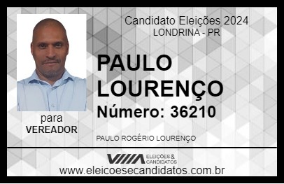 Candidato PAULO LOURENÇO 2024 - LONDRINA - Eleições