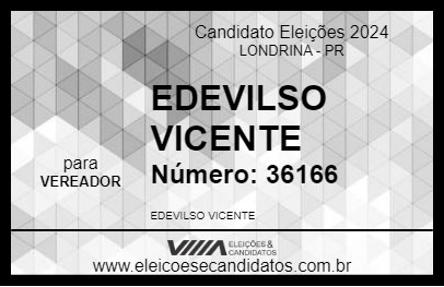 Candidato EDEVILSO VICENTE 2024 - LONDRINA - Eleições