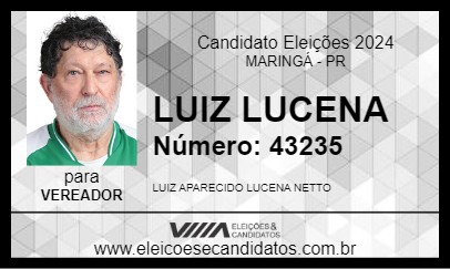 Candidato LUIZ LUCENA 2024 - MARINGÁ - Eleições